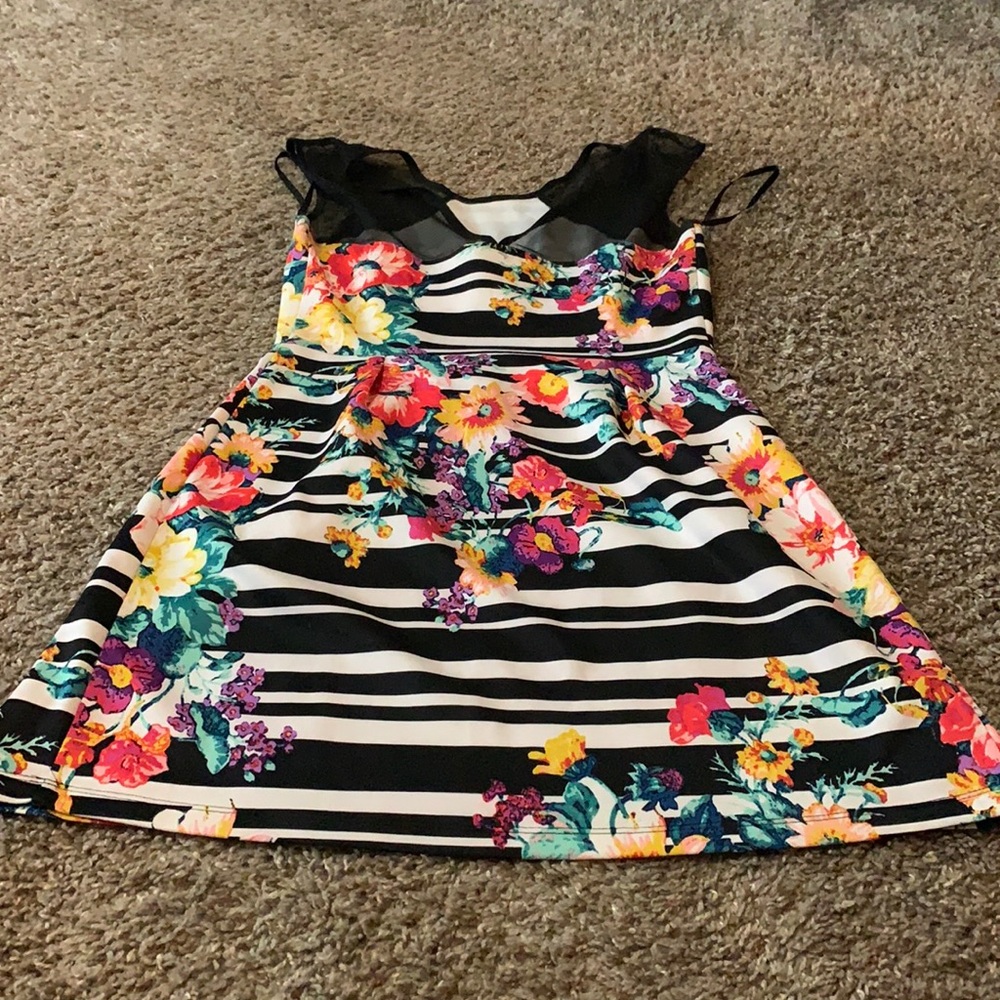 A Mid length Dress with flowers